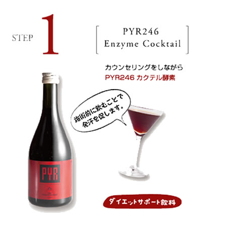 PYR246 Enzyme Cocktail カウンセリングをしながらカクテル酵素