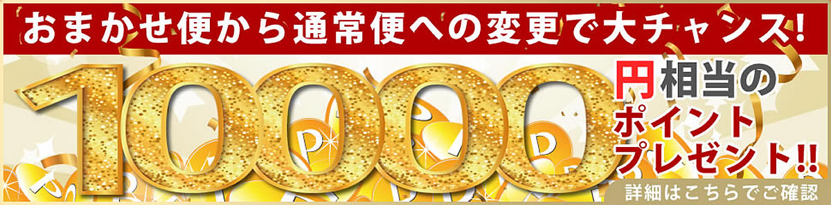 電動昇降マッサージベッドでおまかせ便から通常便への変更で１００００円相当のポイントプレゼント