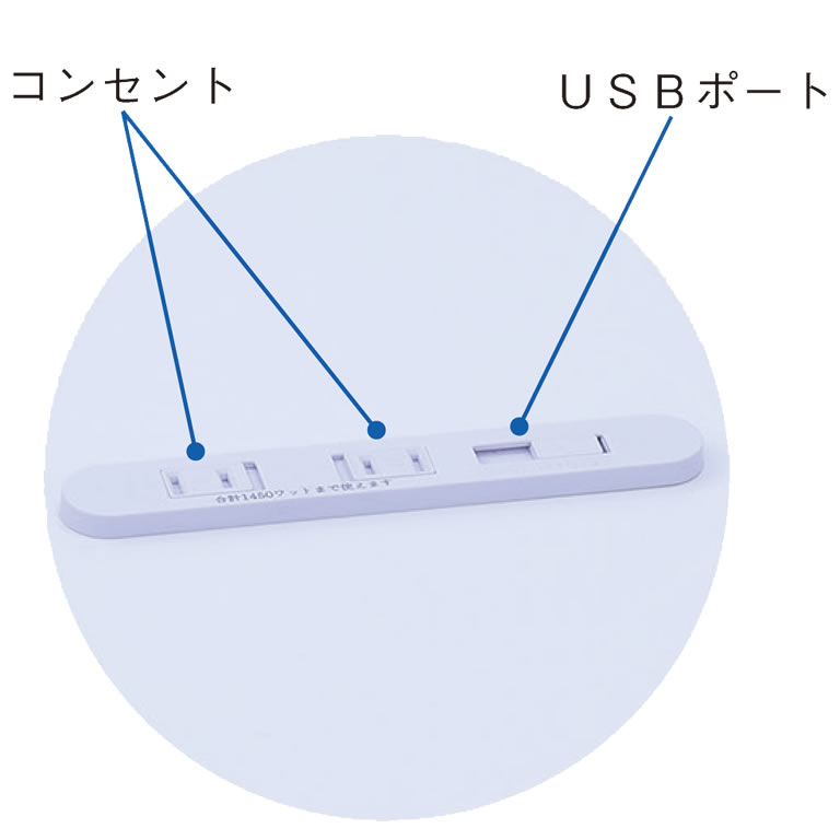 コンセントとUSBポート