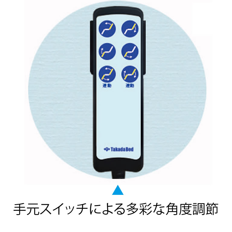 手元スイッチによる多彩な角度調節