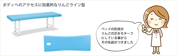 ボディへのアクセスが容易なりんごライン型